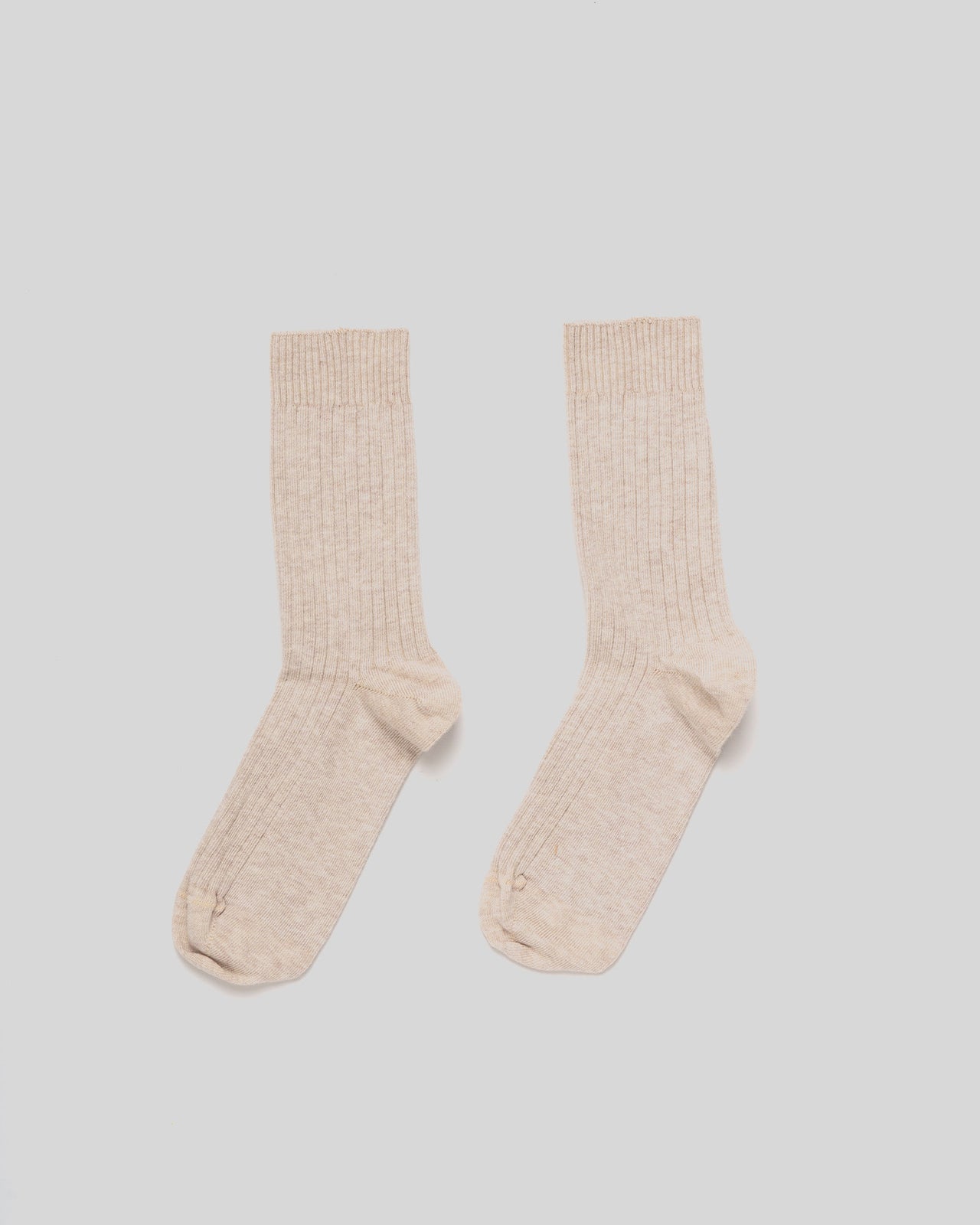 Rib Overankle Socks - Cotton Rib - Haptic