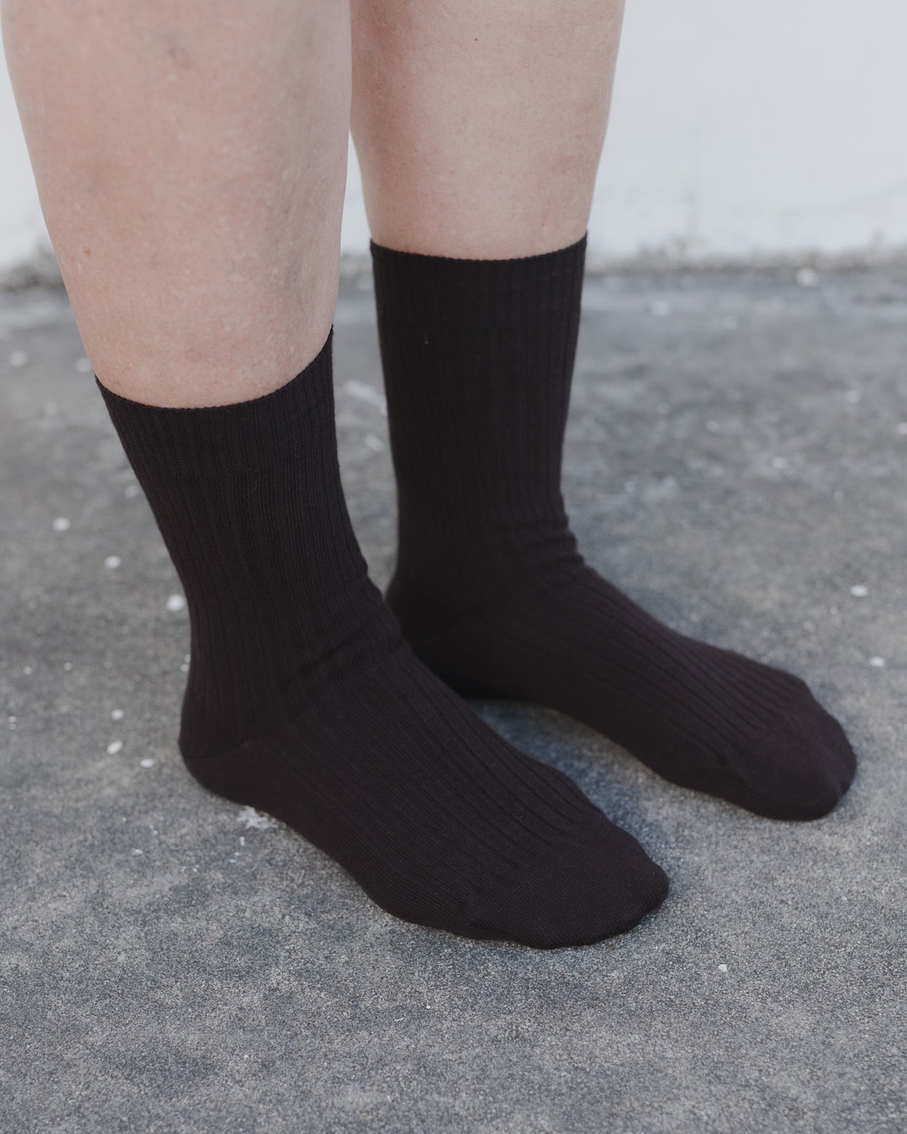 Rib Overankle Socks - Cotton Rib - Tactile