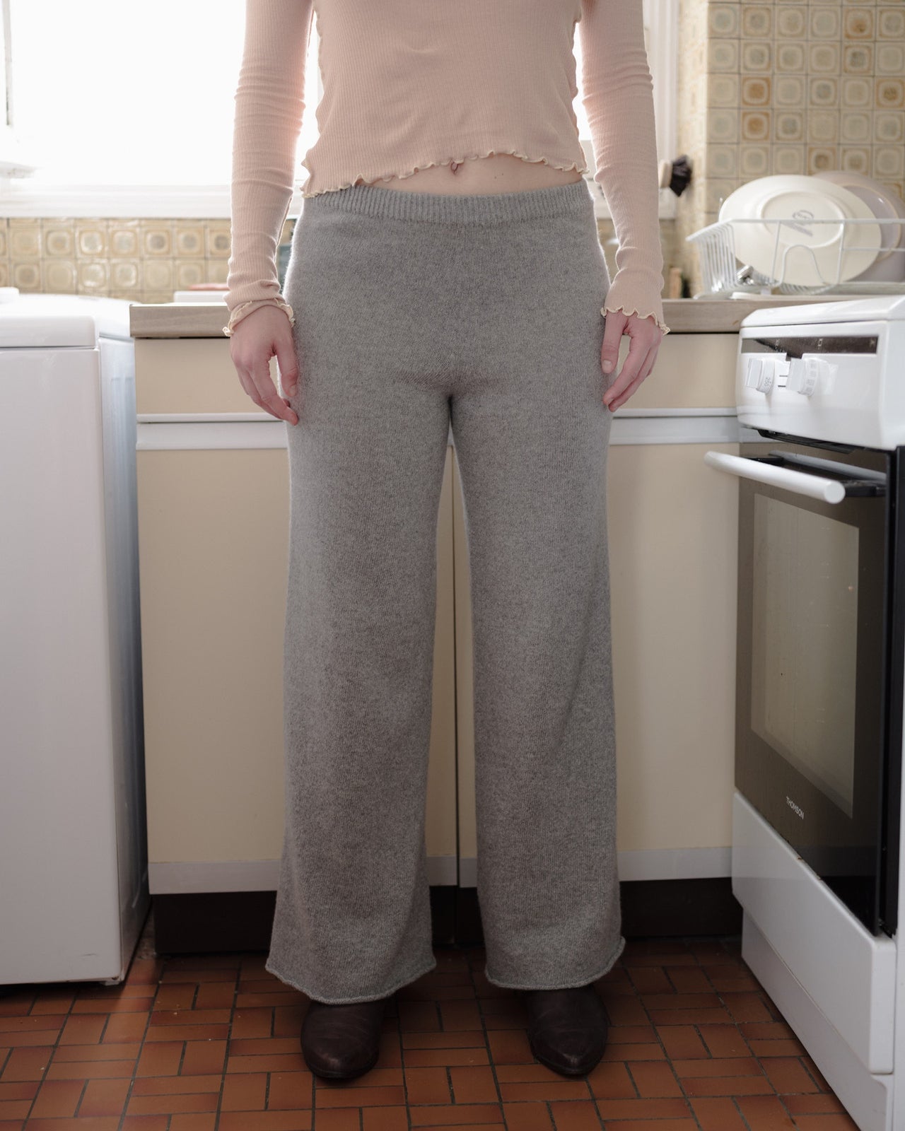 Rim Pants - Recycled Cashmere - Grey Melange
