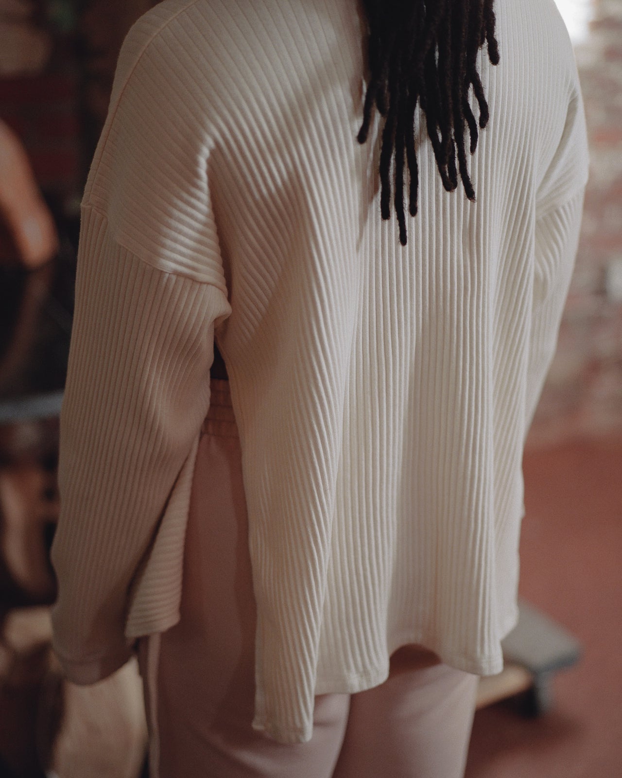 Shaw Long Sleeve - Fleece Rib - Off White – Baserange Store