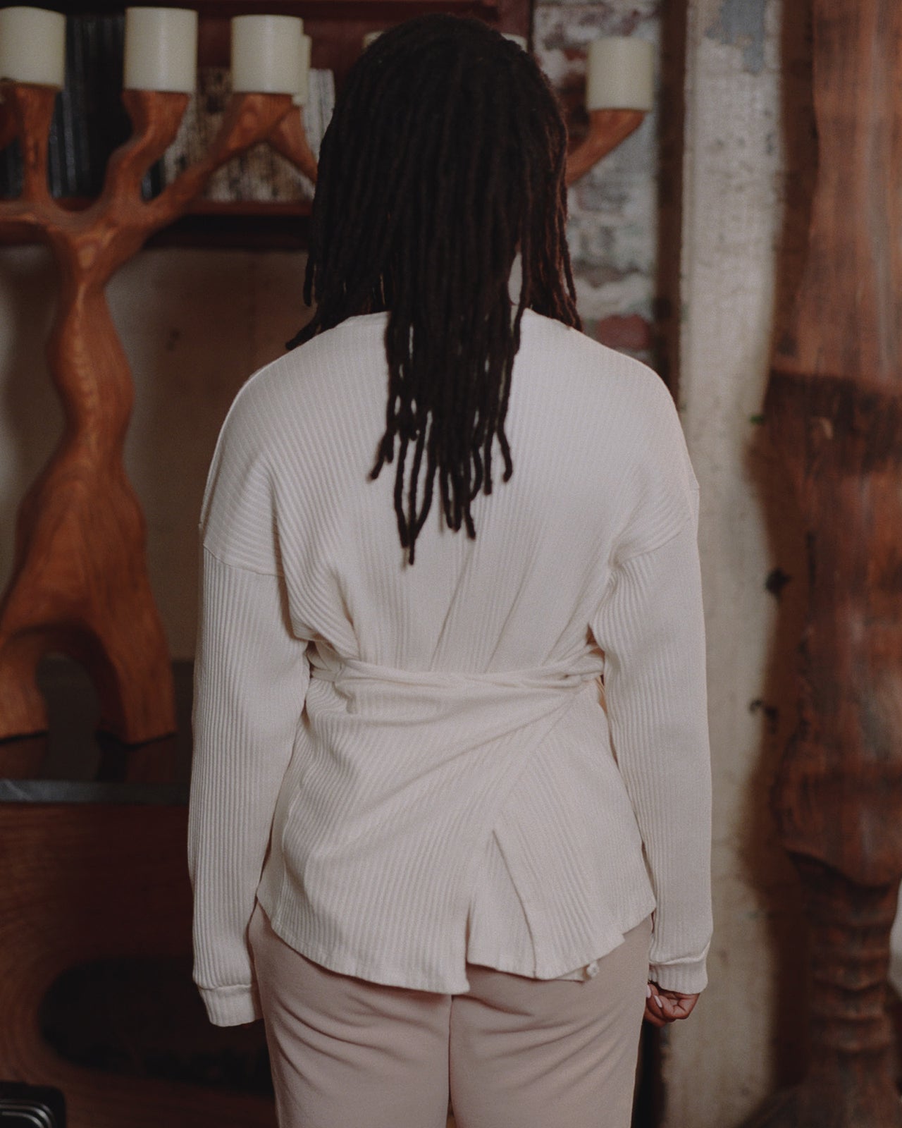 Shaw Long Sleeve - Fleece Rib - Off White – Baserange Store