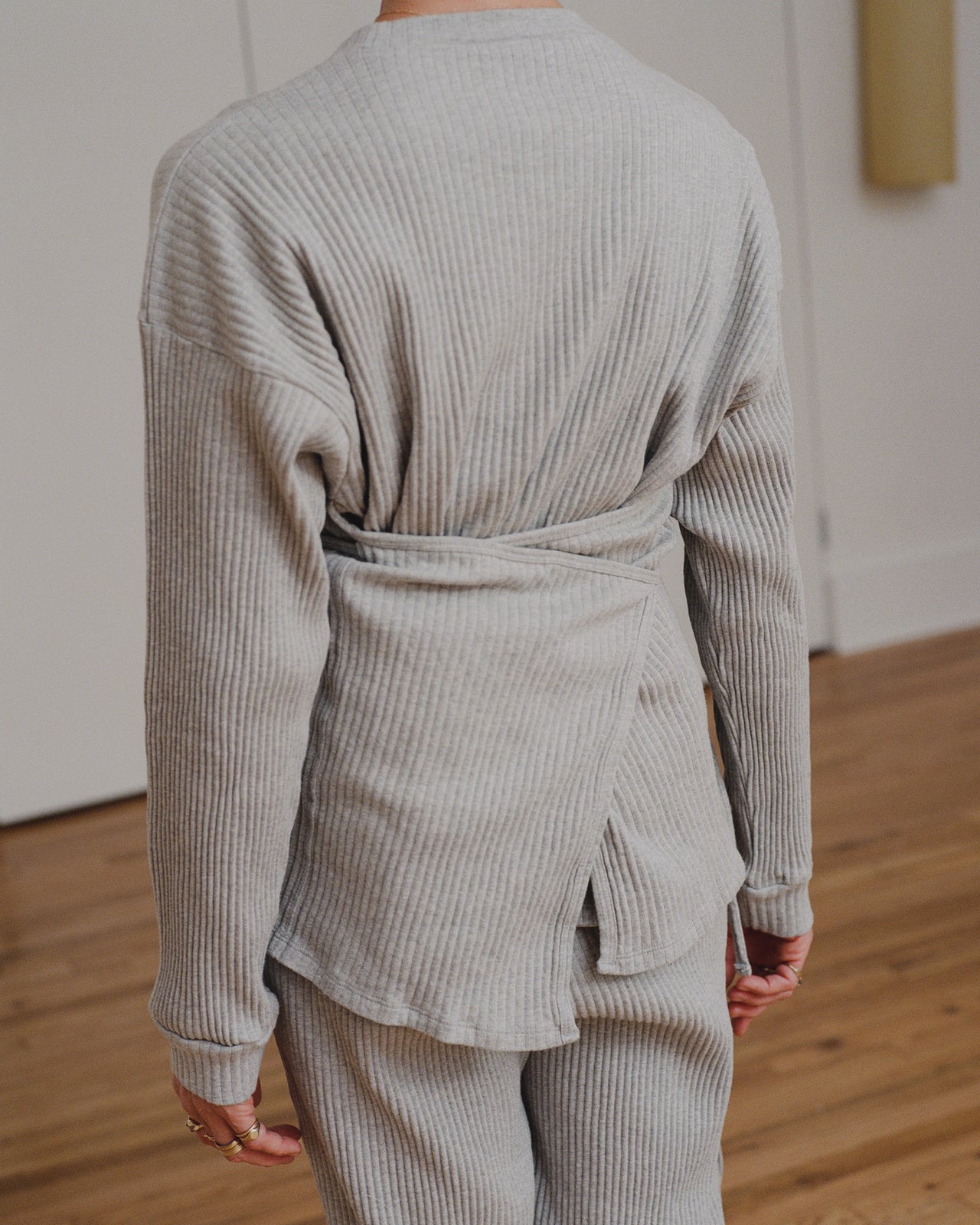 Shaw Long Sleeve - Fleece Rib - Grey Melange