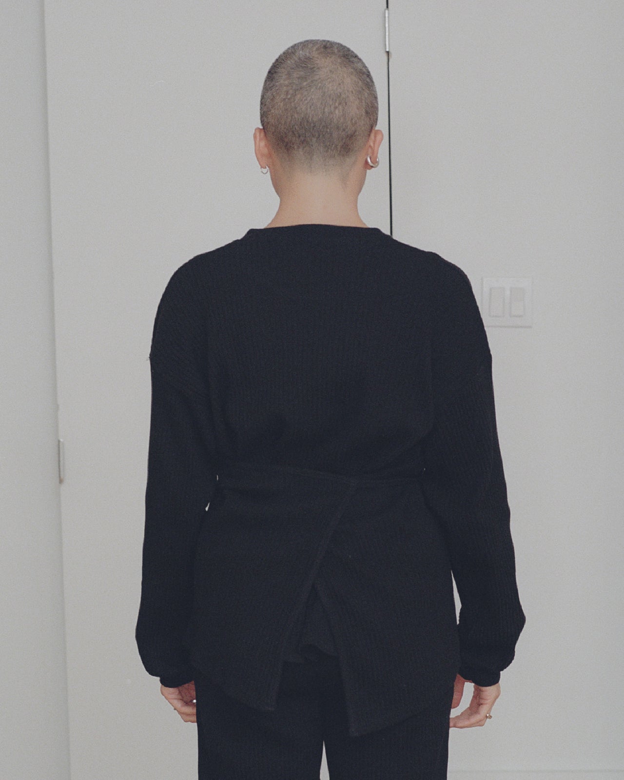 Shaw Long Sleeve - Fleece Rib - Black