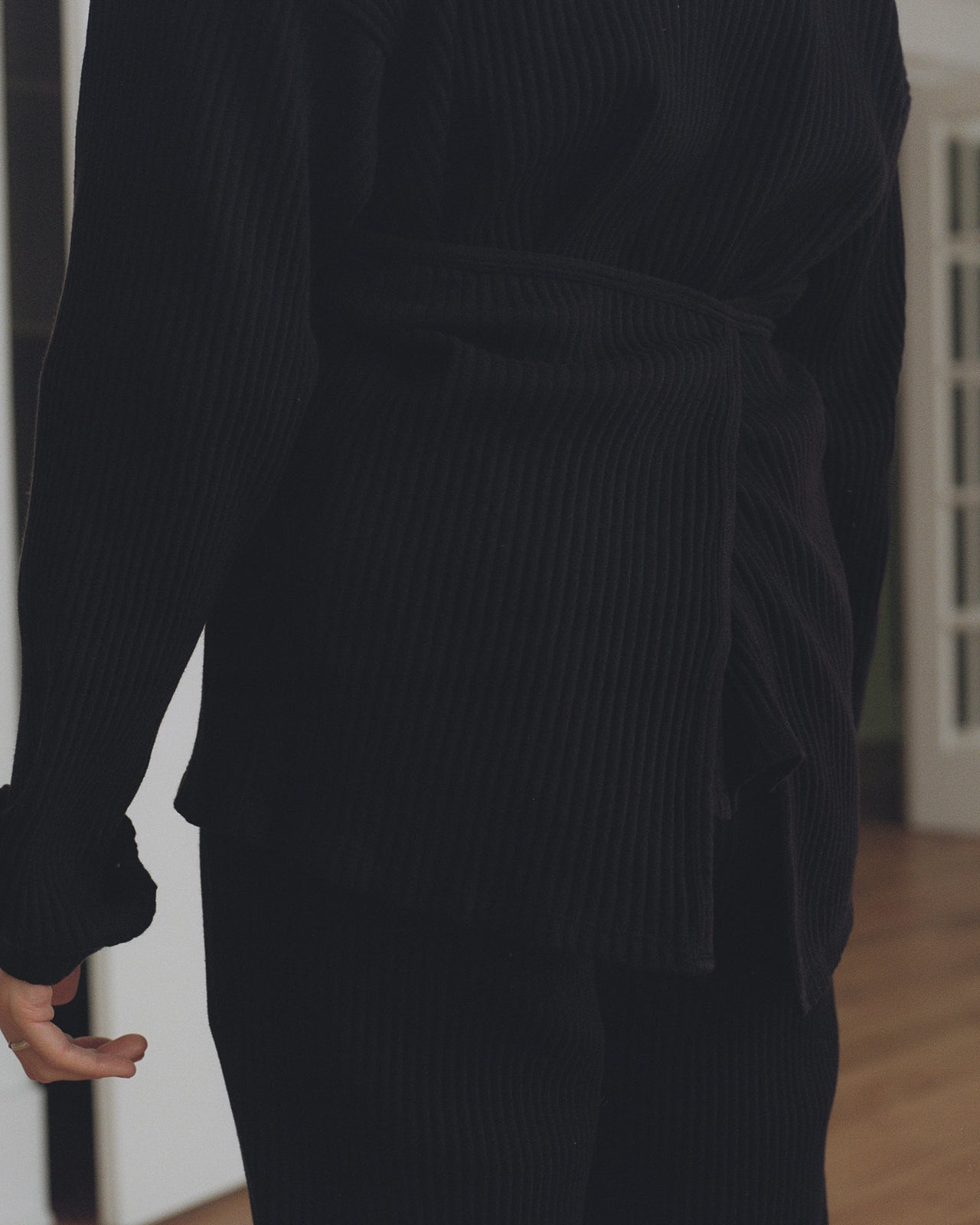 Shaw Long Sleeve - Fleece Rib - Black