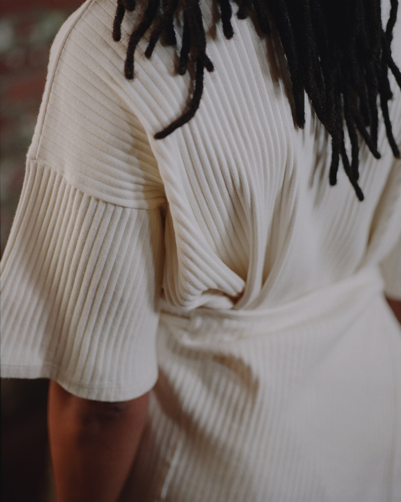 Shaw Tee Shirt - Fleece Rib - Off White