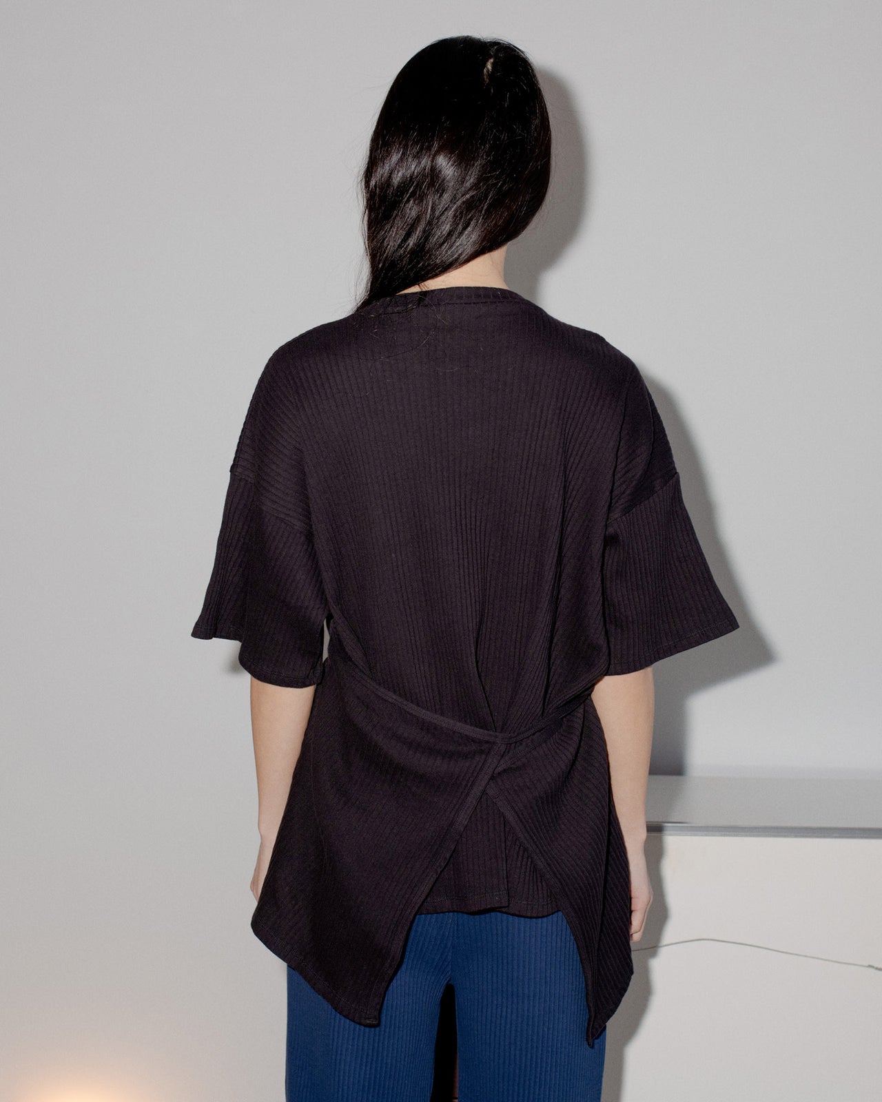 Shaw Tee Shirt - Fleece Rib - Black