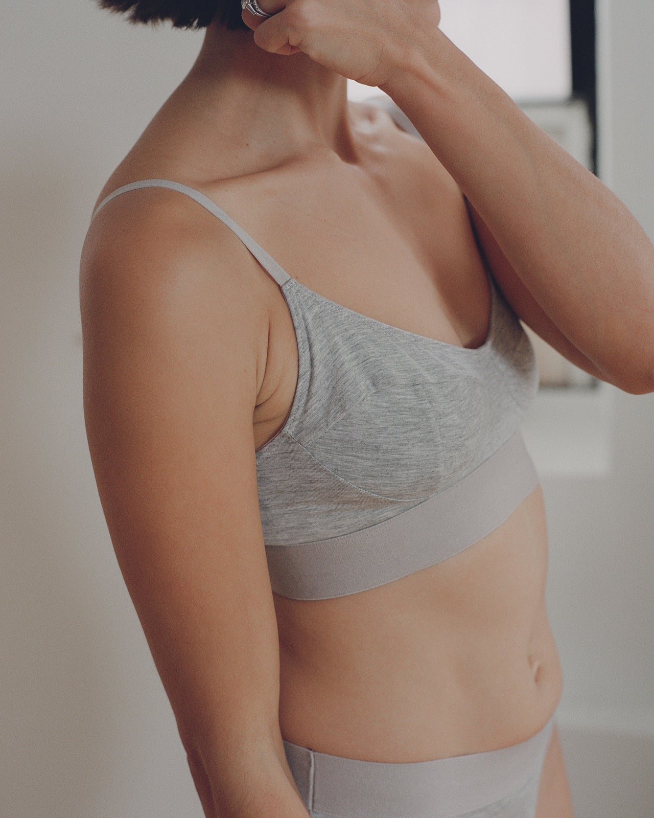 Soft Bra - Bamboo Jersey - Grey Melange
