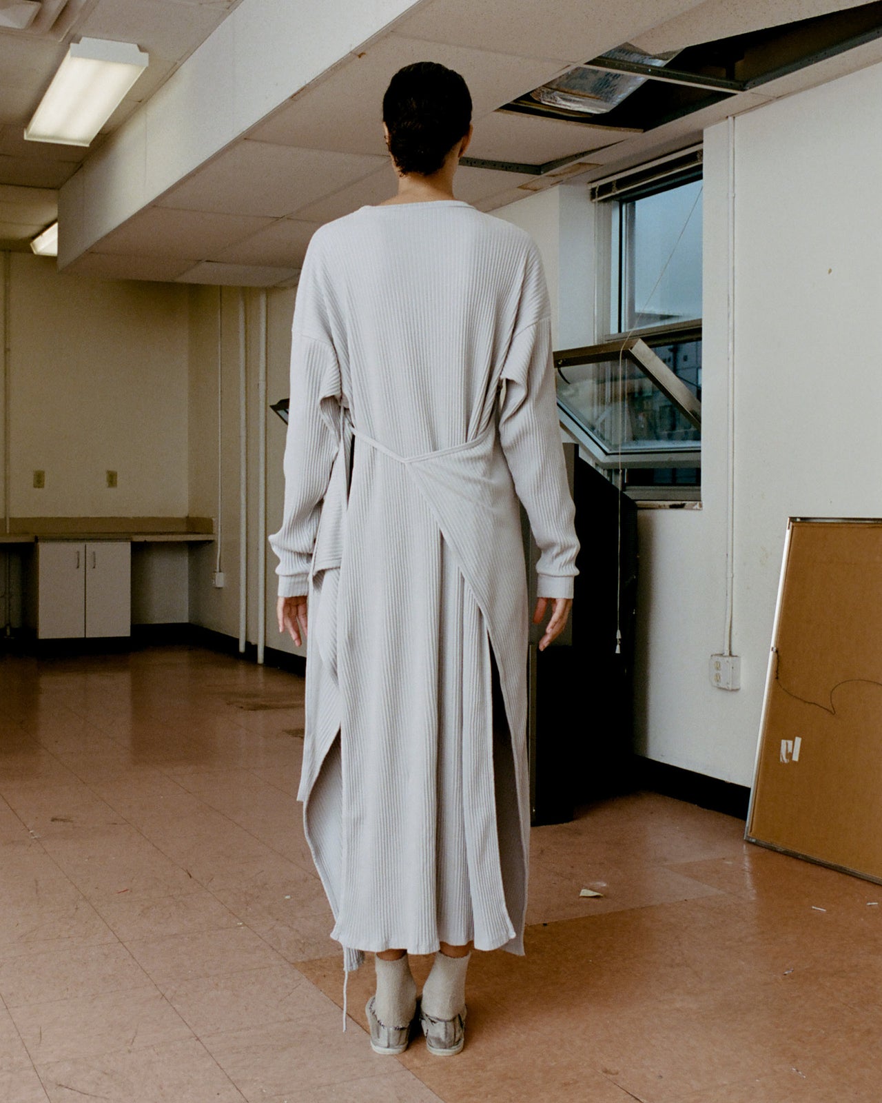 Shaw Kaftan - Rib Fleece - Grey Purple - SU22