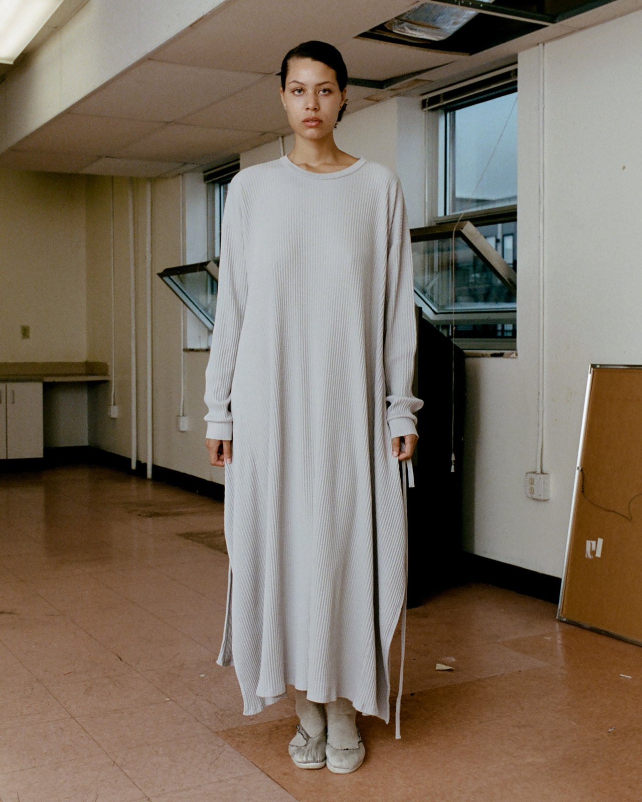 Shaw Kaftan - Rib Fleece - Grey Purple - SU22