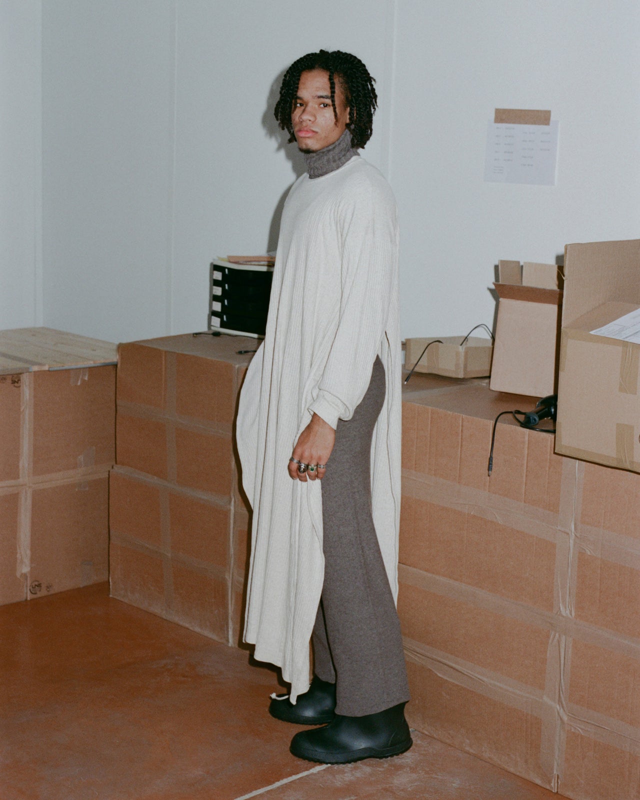 Shaw Kaftan - Cotton Hemp - Ecru Melange - WT22