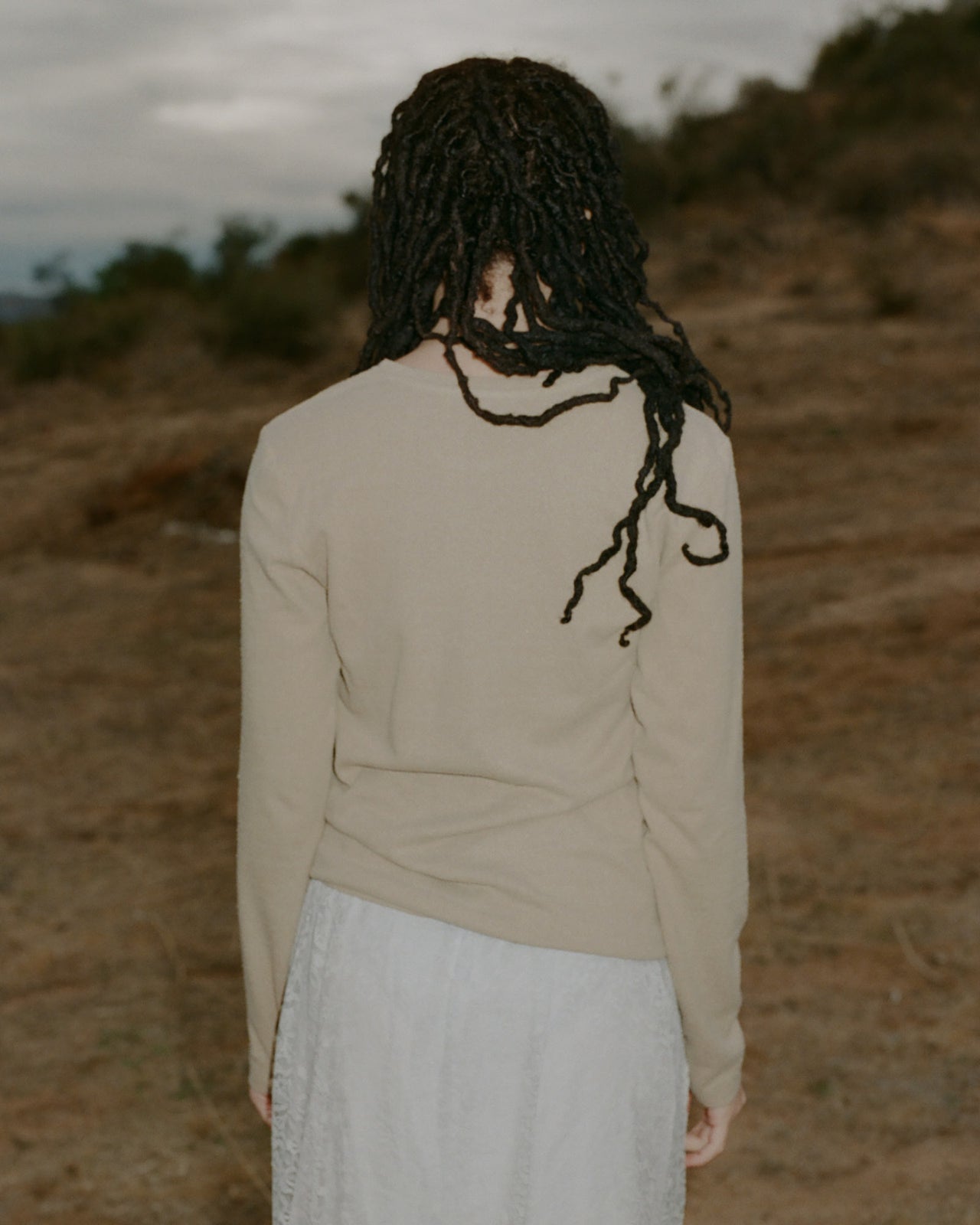 Silk Long Sleeve Tee - Wild Silk Jersey - Acacia Brown