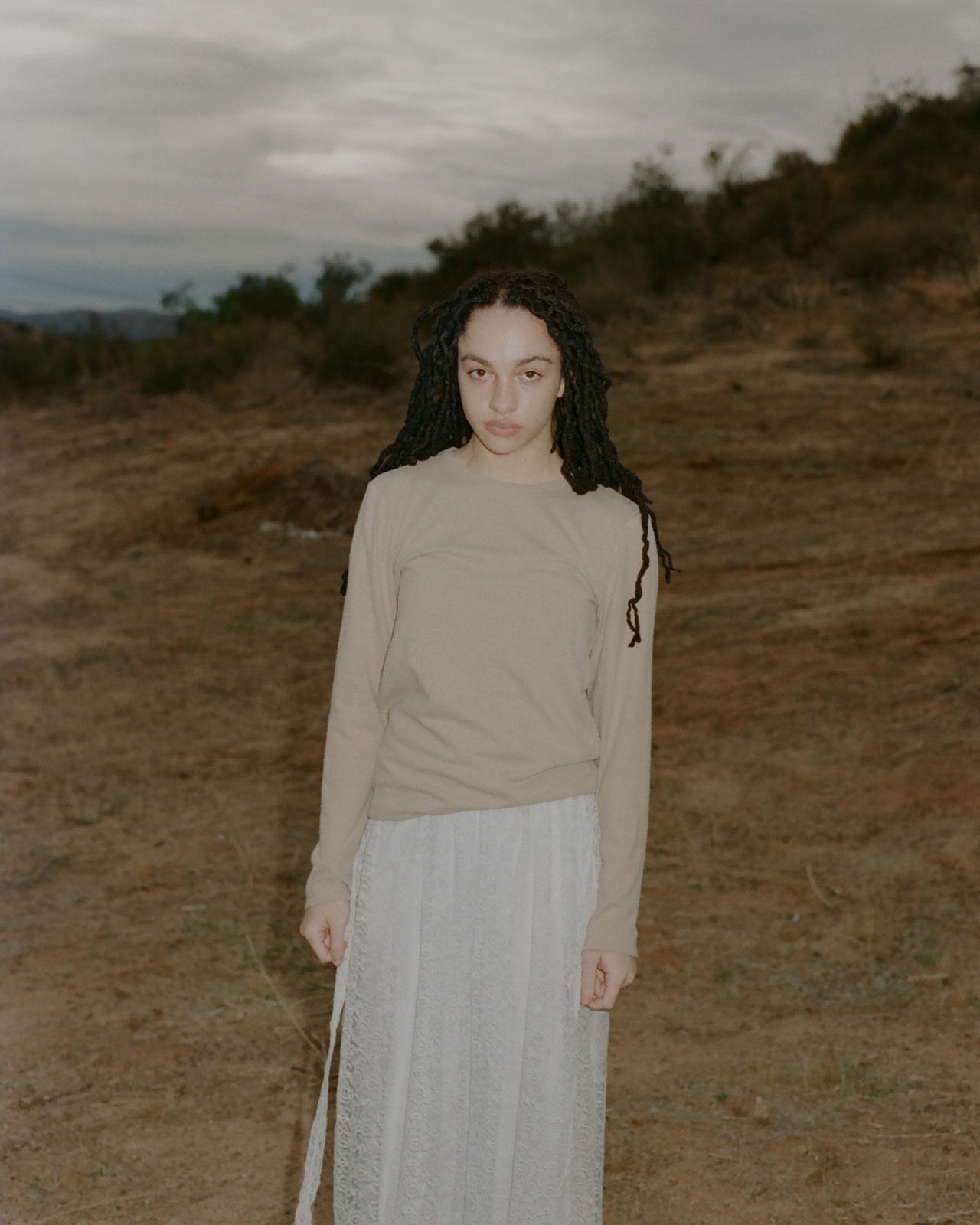 Silk Long Sleeve Tee - Wild Silk Jersey - Acacia Brown