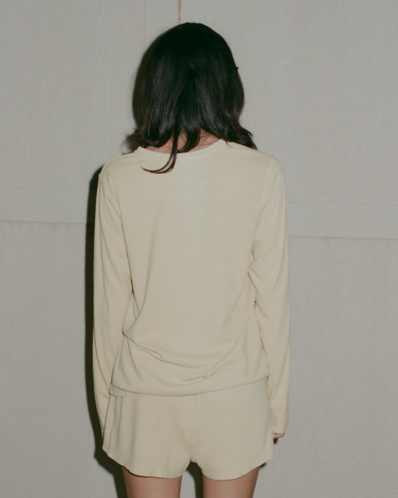 Silk Long Sleeve Tee - Wild Silk Jersey - Oak Yellow