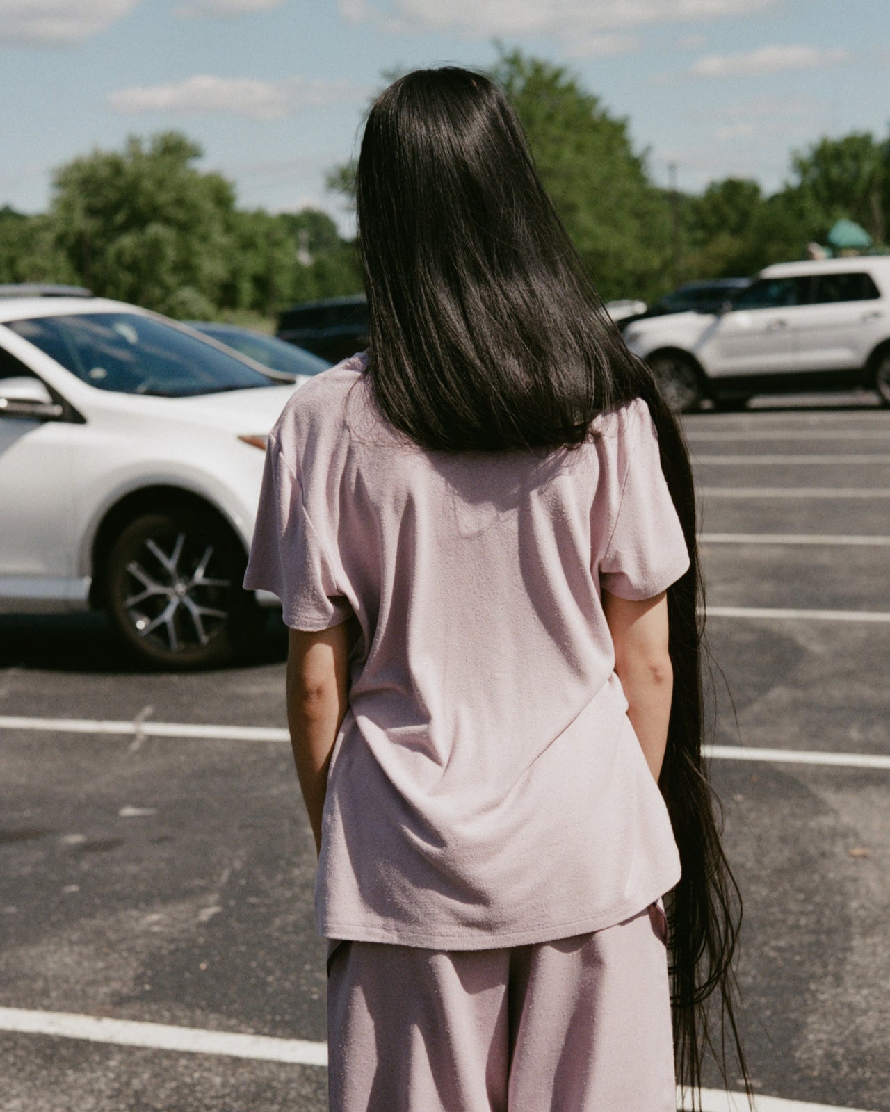 Silk Tee - Wild Silk Jersey - Vegetal Dye - Nimbus - SU23