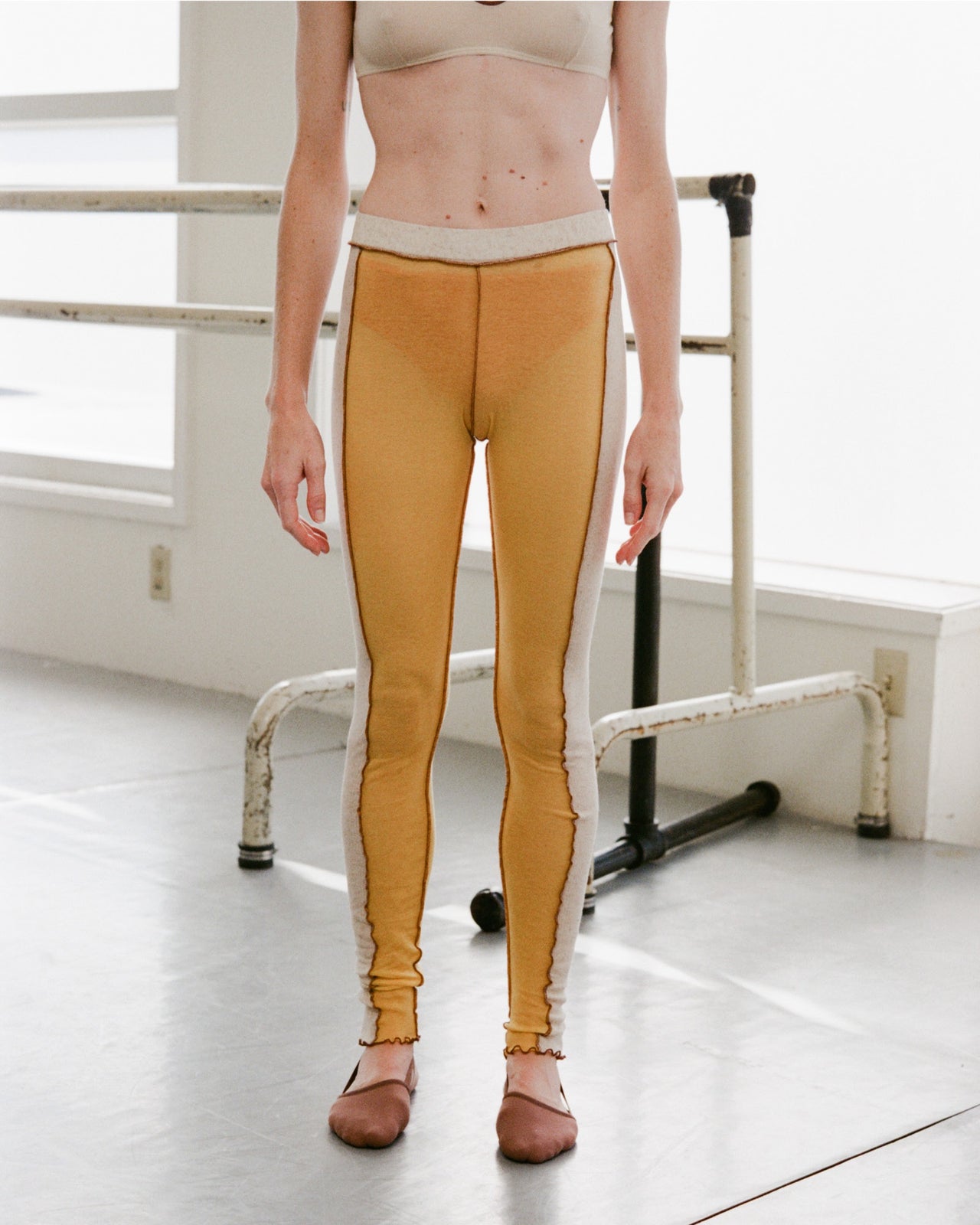 Sun Legging - Cotton Gaze - Undyed/Sun Yellow - SU23