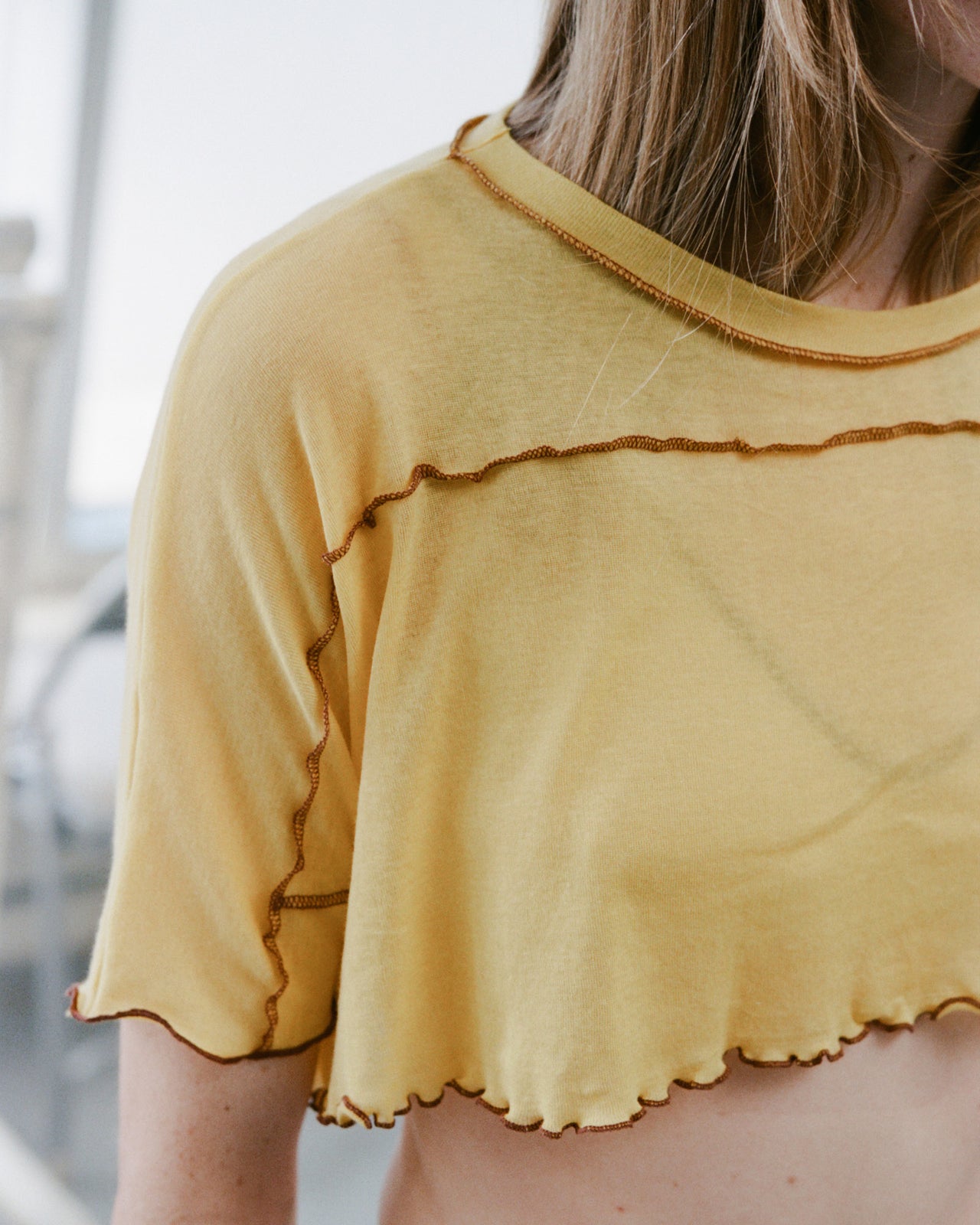 Sun Crop Tee - Cotton Gaze - Sun Yellow - SU23