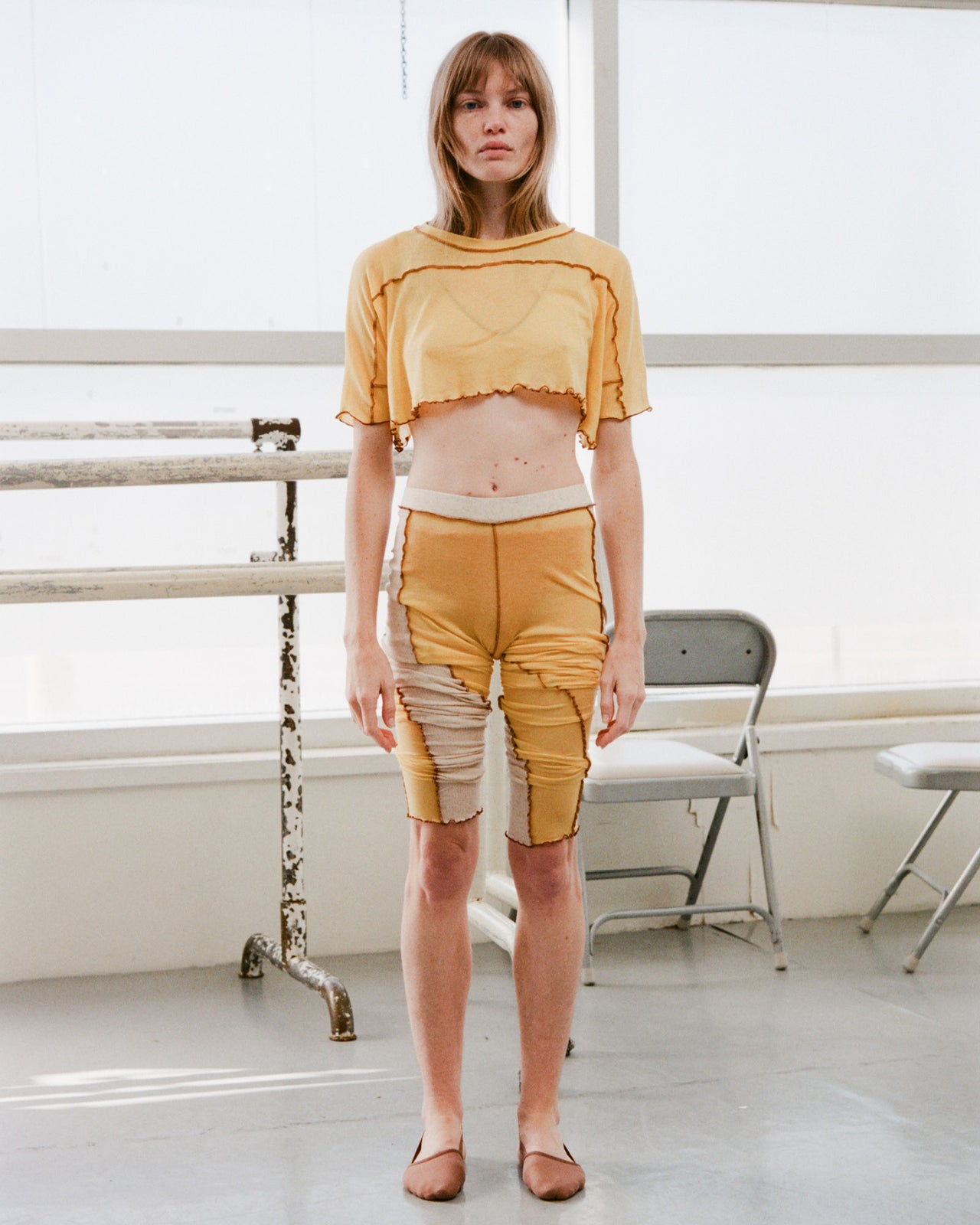 Sun Crop Tee - Cotton Gaze - Sun Yellow - SU23
