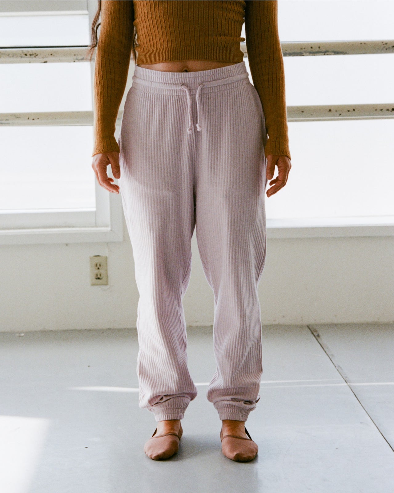 baserange cotton hemp rib pant-