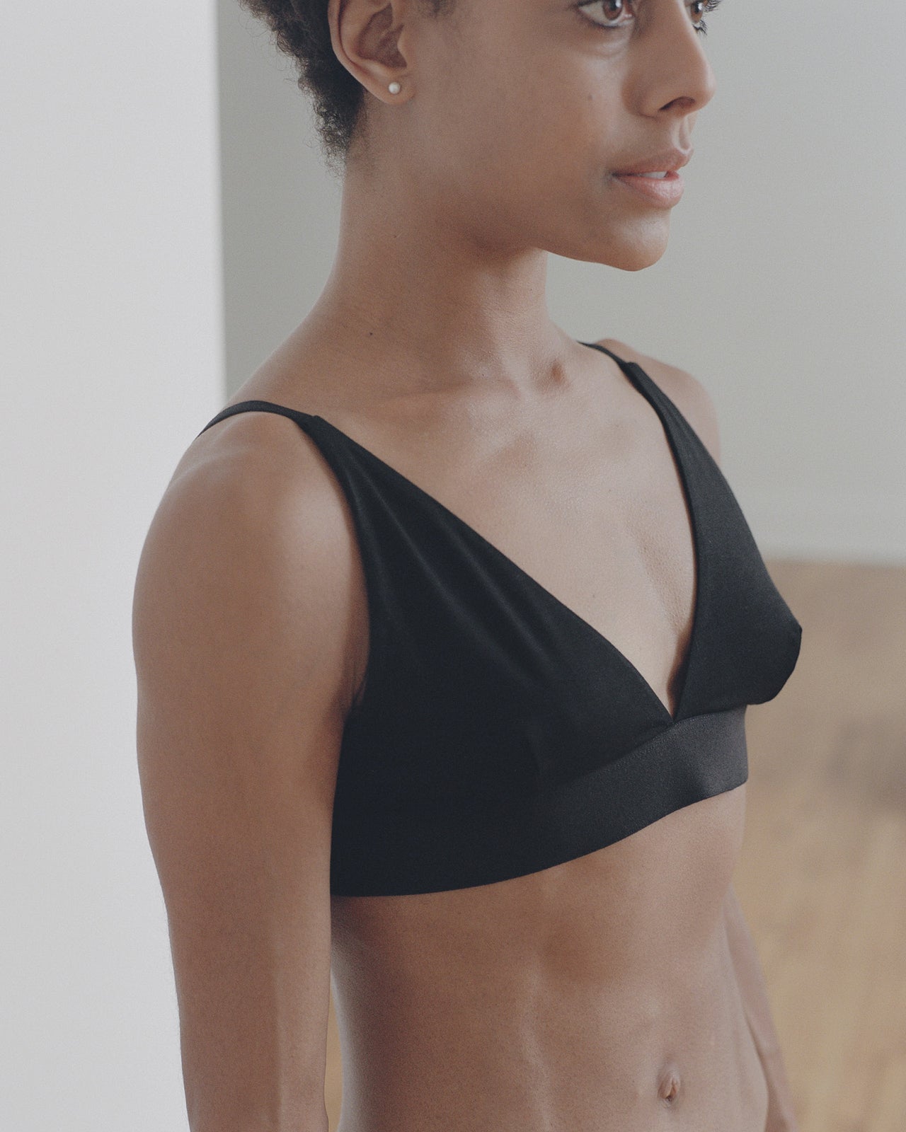 Triangle Bra - Bamboo Jersey - Black