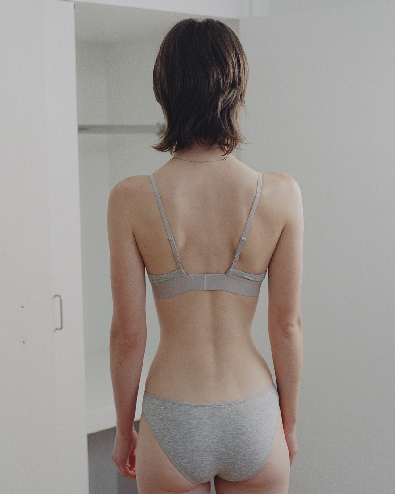 Triangle Bra - Bamboo Jersey - Grey Melange