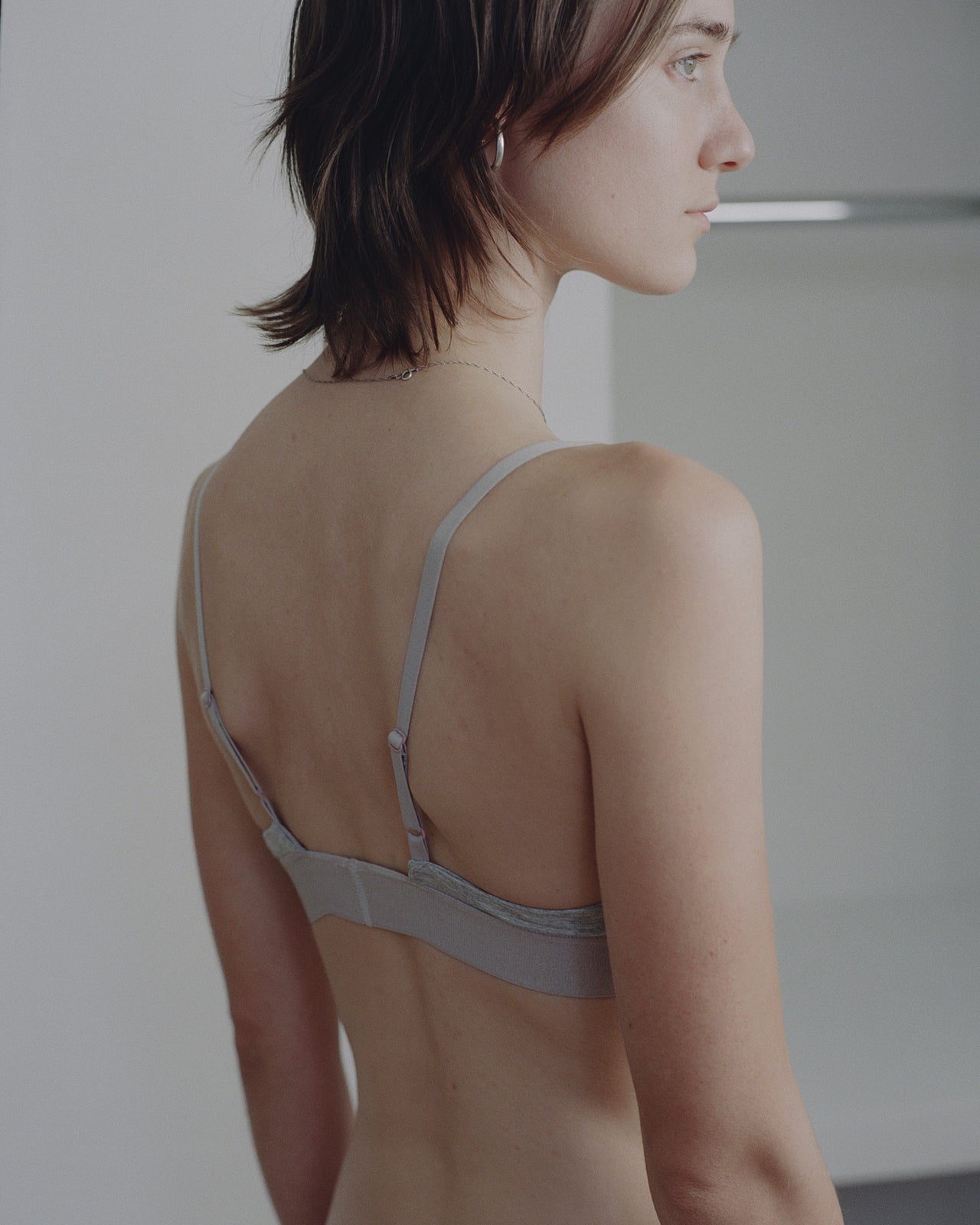 Triangle Bra - Bamboo Jersey - Grey Melange