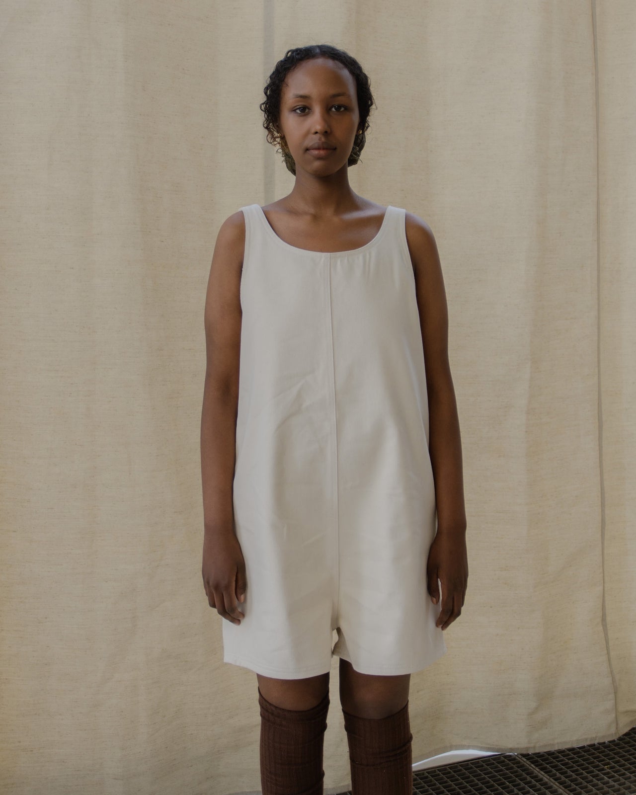 Tank Romper - Cotton Canvas - Undyed - SP23