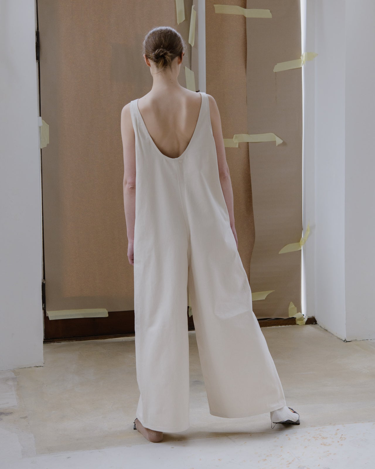 Tank Jumpsuit - Cotton Canvas - Undyed - SP23