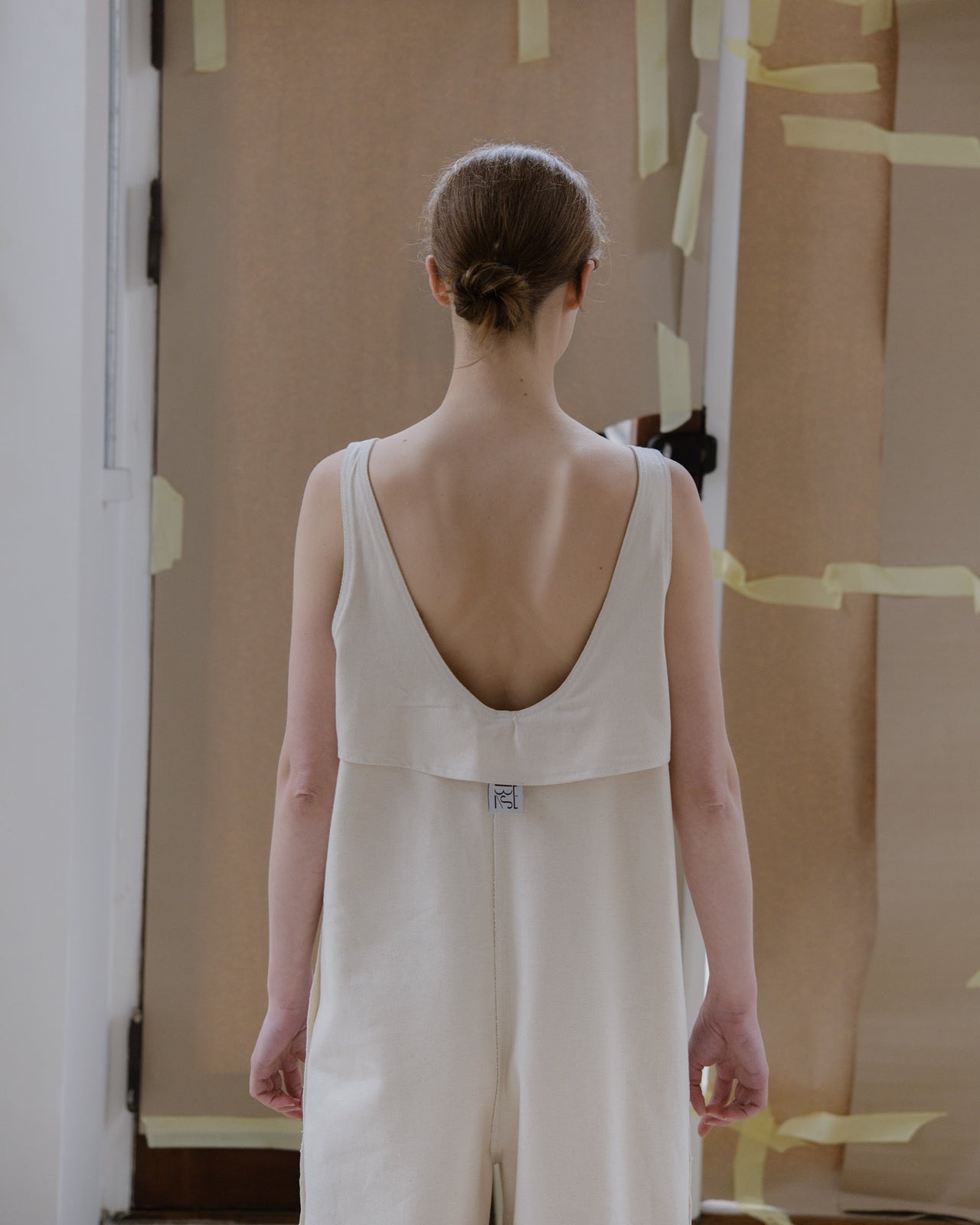 Tank Jumpsuit - Cotton Canvas - Undyed - SP23