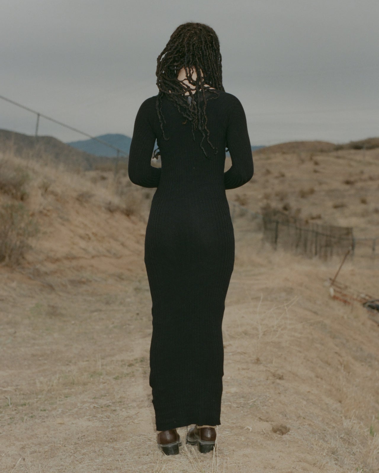 Tights Dress - Organic Cotton - Black - AU22