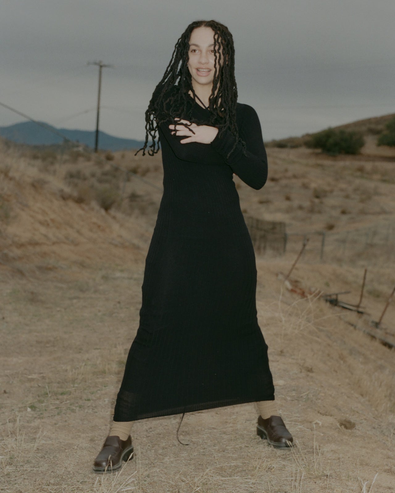 Tights Dress - Organic Cotton - Black - AU22