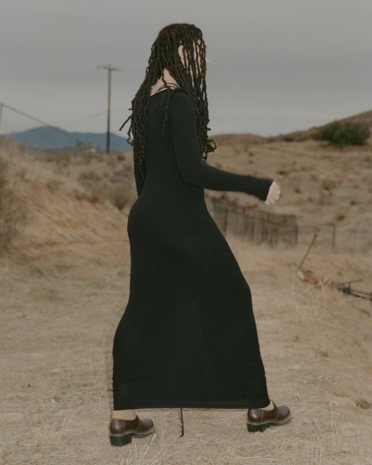 Tights Dress - Organic Cotton - Black - AU22