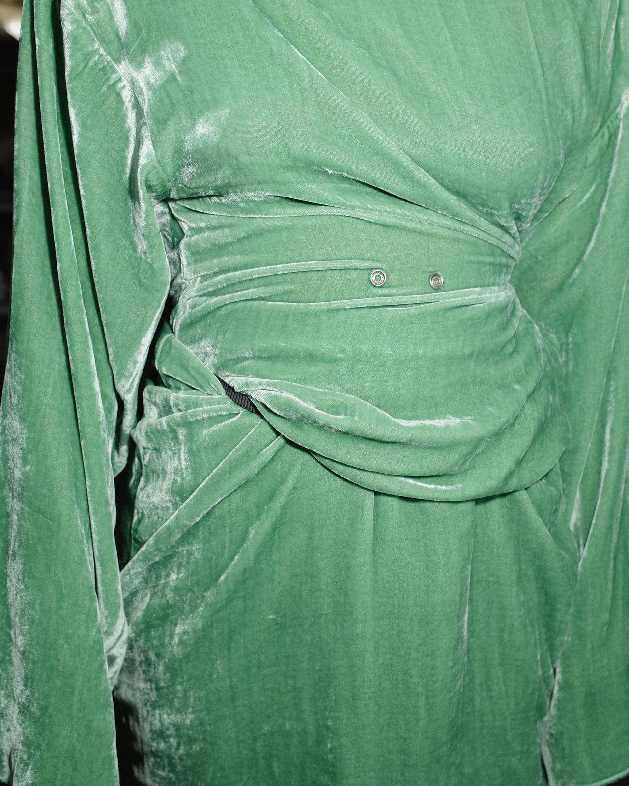 Unir Dress - Velvet Silk - Vella Green - WT22