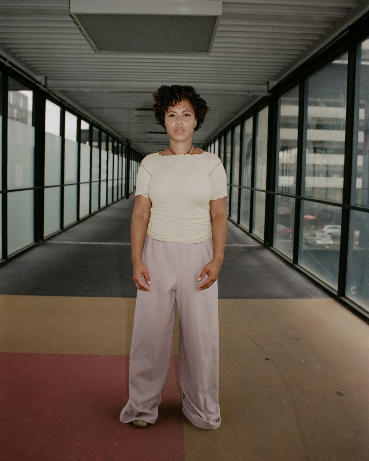 Vein Tee - Cotton Rib - Vegetal Dye - Mom Sand - SU23