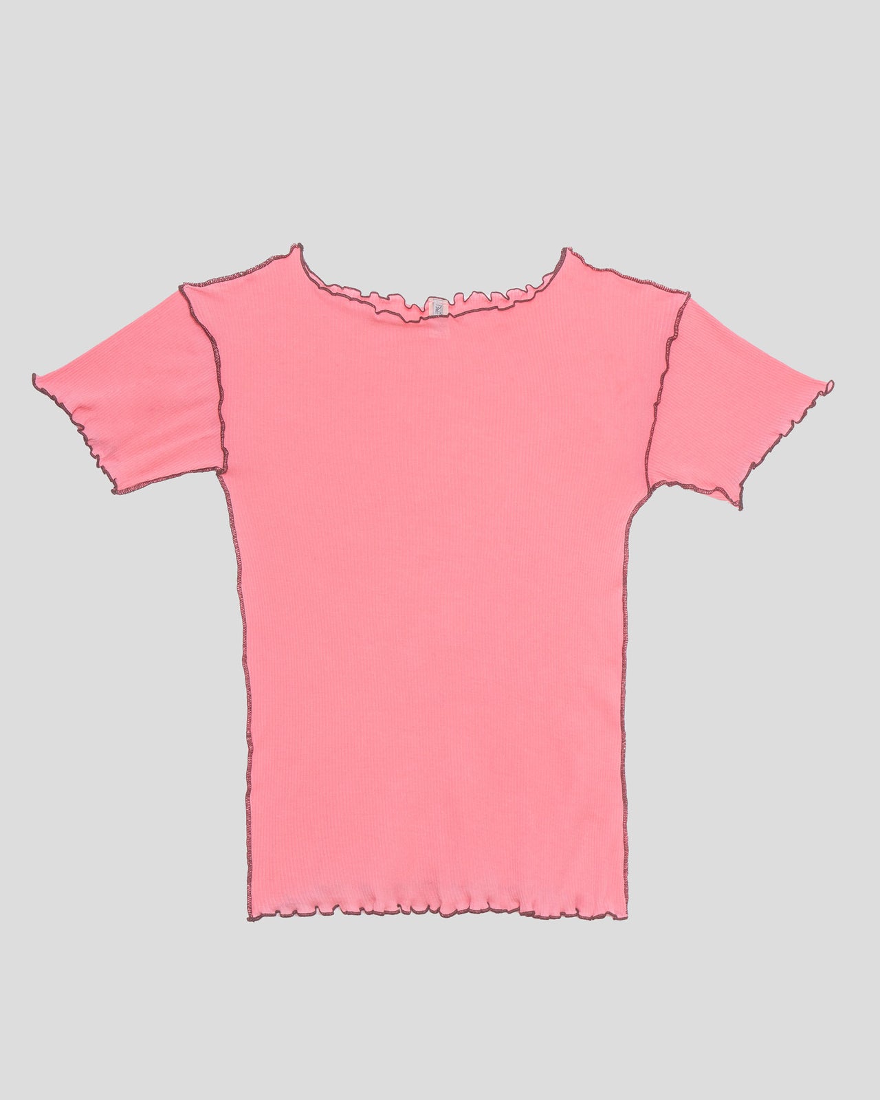 Vein Tee - Organic Cotton Rib - Ruby - WT22