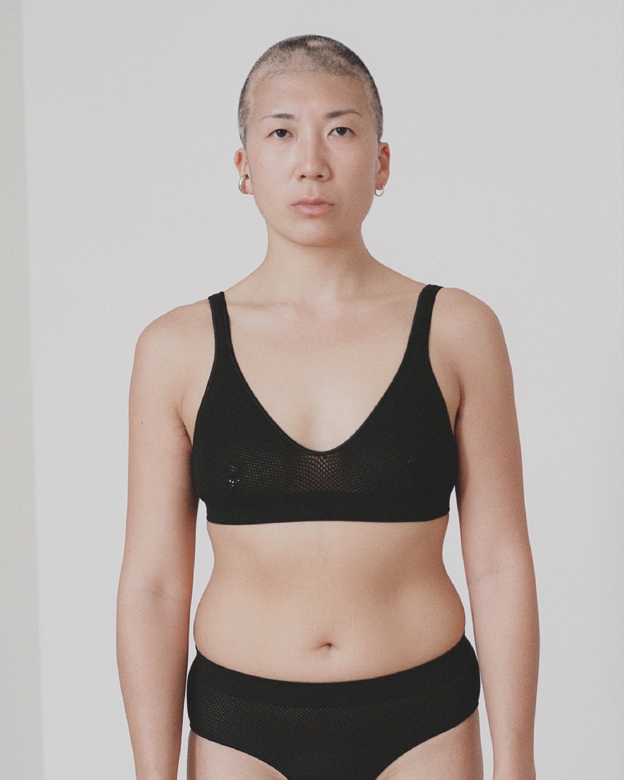 Odea Bra - Cotton Mesh - Black