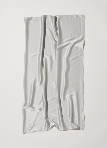 Kanga Scarf - Silk Satin - Silver
